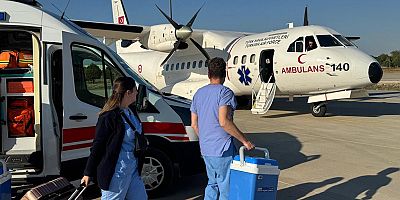 TSK'YA AİT AMBULANS UÇAK ORGAN NAKLİ İÇİN HAVALANDI